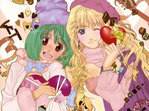 Картинка аниме macross frontier девушки