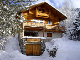 Картинка города здания дома шале