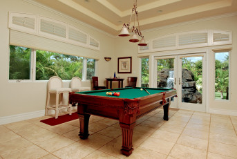 обоя интерьер, бильярдная, биллиард