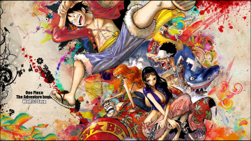 Картинка one piece аниме оружие девушки акула nami monkey d luffy usopp nico robin franky