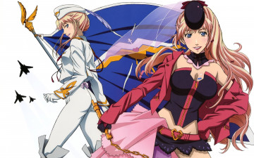 Картинка аниме macross frontier девушки