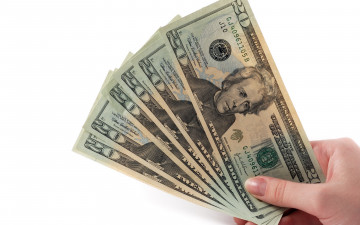 Картинка разное золото купюры монеты валюта доллары руки