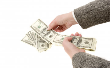 Картинка разное золото купюры монеты валюта доллары руки