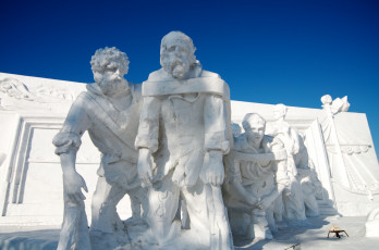 Картинка разное фигуры из песка льда снега осень лес растение