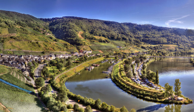 Обои картинки фото германия, мезених, города, панорамы, река, дома