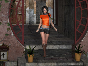 Картинка 3д графика people люди девушка