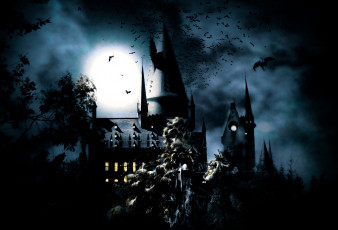 Картинка фэнтези замки башня дерево