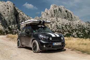 Картинка 2013 mini countryman cooper all4 camp автомобили горы