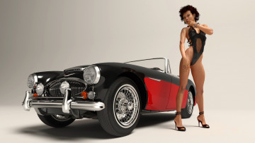 Картинка автомобили 3д девушка автомобиль