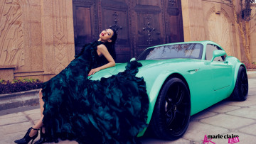 Картинка автомобили авто девушками платье автомобиль