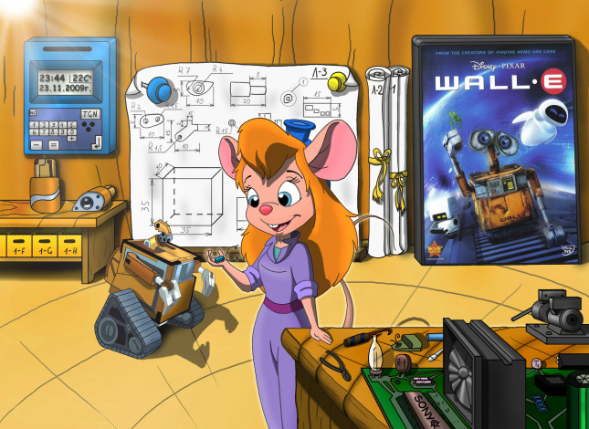 Обои картинки фото chip, `n, dale, rescue, rangers, мультфильмы, чип, и, дейл