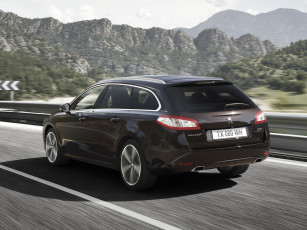 Картинка автомобили peugeot темный 2014г gt sw 508