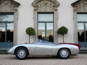 Картинка автомобили porsche speedster carrera 356a серый 2013г