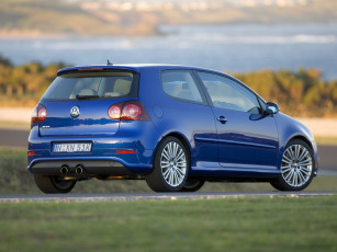 Картинка автомобили volkswagen golf синий typ 1k au-spec 3-door r32
