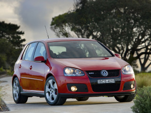 Картинка автомобили volkswagen красный type 1k au-spec 5-door gti golf