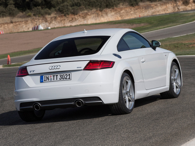 Обои картинки фото автомобили, audi, 2-0, coupе, tt, 2014г, 8s, tdi, ultra, светлый