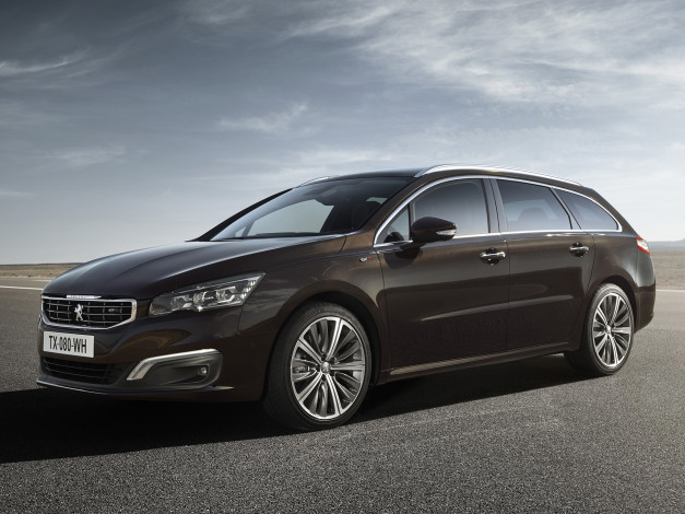 Обои картинки фото автомобили, peugeot, 508, темный, 2014г, gt, sw