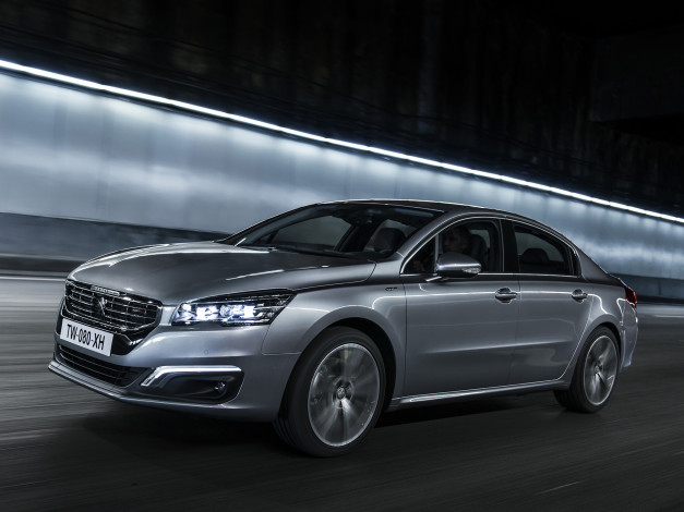 Обои картинки фото автомобили, peugeot, gt, sw, 508, темный, 2014г