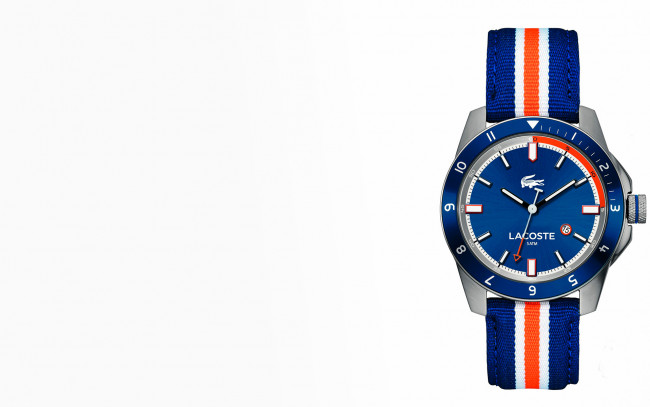 Обои картинки фото бренды, lacoste, фон, часы