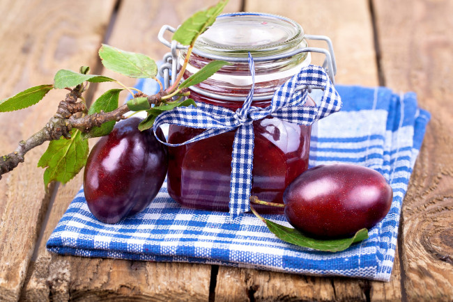 Обои картинки фото еда, мёд,  варенье,  повидло,  джем, джем, слива