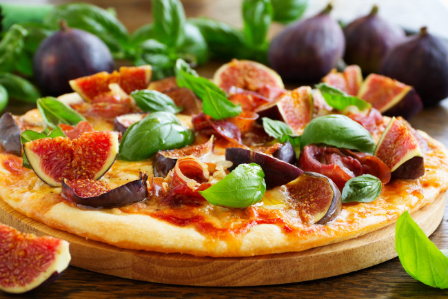 Обои картинки фото еда, пицца, инжир