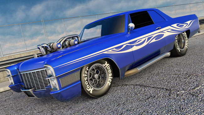 Обои картинки фото автомобили, 3д, 1965г, cadillac