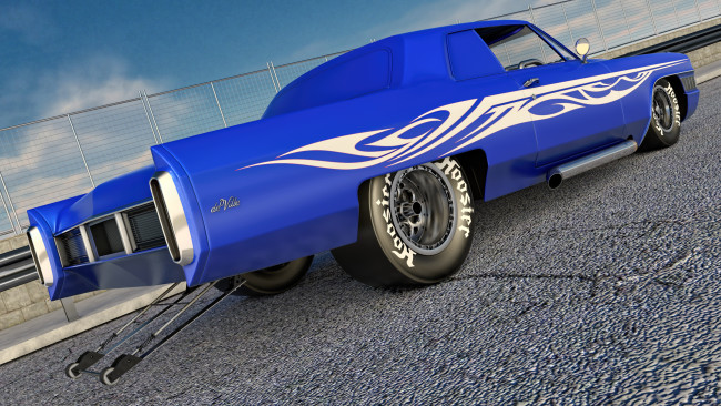 Обои картинки фото автомобили, 3д, cadillac, 1965г