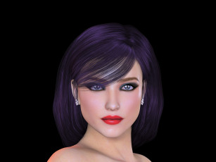Картинка 3д+графика портрет+ portraits девушка взгляд фон