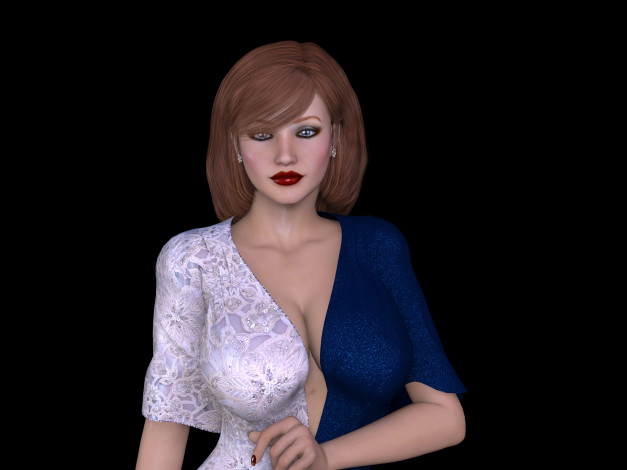 Обои картинки фото 3д графика, люди , people, фон, взгляд, девушка