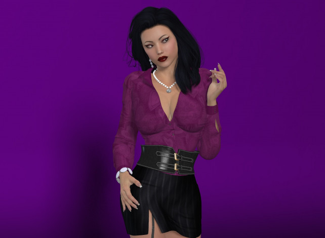 Обои картинки фото 3д графика, люди , people, фон, взгляд, девушка