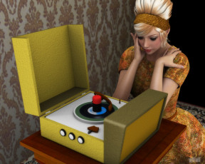 Картинка 3д+графика люди+ people фон взгляд девушка