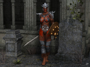 Картинка 3д+графика фантазия+ fantasy девушка взгляд фон