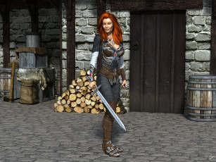 Картинка 3д+графика фантазия+ fantasy девушка взгляд фон