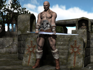 Картинка 3д+графика фантазия+ fantasy мужчина взгляд фон