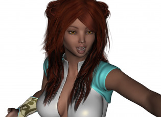 обоя 3д графика, портрет , portraits, девушка, взгляд, фон