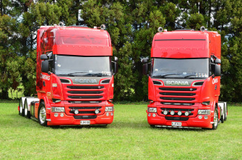 Картинка автомобили scania+ выставка улица грузовик