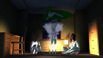 Картинка 3д+графика фантазия+ fantasy девушки взгляд фон