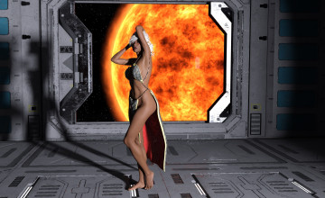 Картинка 3д+графика фантазия+ fantasy девушка фон взгляд