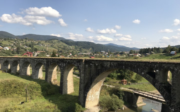 Картинка города -+мосты украина мост ворохта карпаты