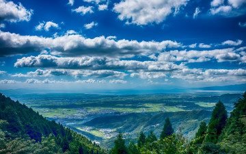 Картинка природа пейзажи панорама небо облака