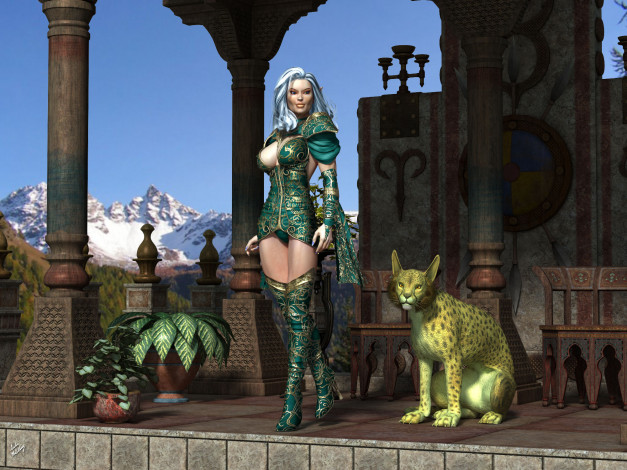 Обои картинки фото 3д графика, эльфы , elves, эльфийка, взгляд, фон