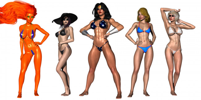 Обои картинки фото 3д графика, фантазия , fantasy, фон, девушки, взгляд