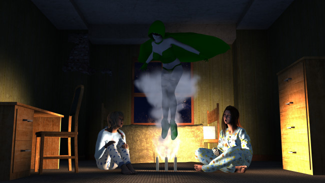 Обои картинки фото 3д графика, фантазия , fantasy, девушки, взгляд, фон