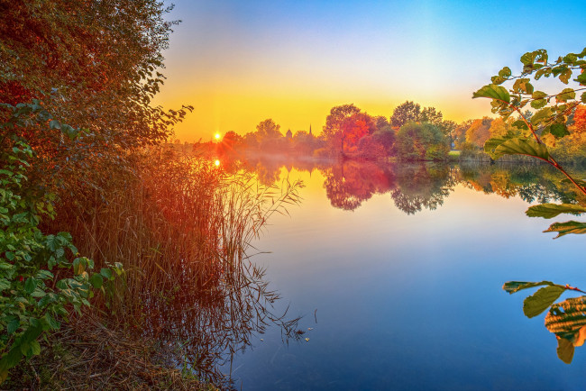 Обои картинки фото природа, восходы, закаты, простор