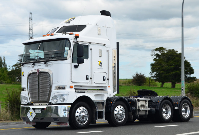 Обои картинки фото автомобили, kenworth , выставка, улица, грузовик