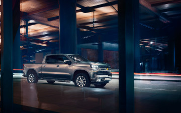 Картинка 2019+chevrolet+silverado автомобили chevrolet внешний вид 2019 пикап сhevrolet silverado американские джип спереди