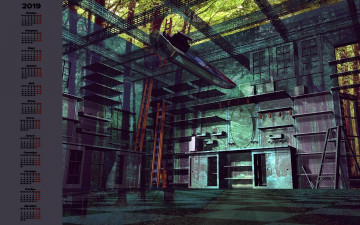 Картинка календари 3д-графика мебель