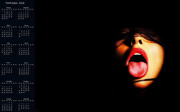 Картинка календари девушки язык лицо