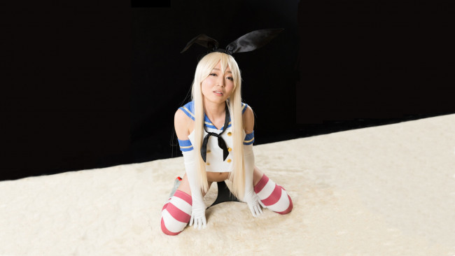 Обои картинки фото разное, cosplay , косплей, японка, eri, hirasawa, cosplay, shimakaze, kantai, collection