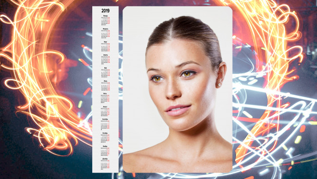 Обои картинки фото календари, девушки, взгляд, лицо